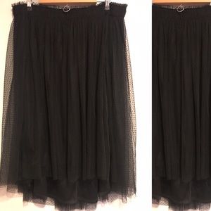 Lauren Conrad black lace skirt a-line xl